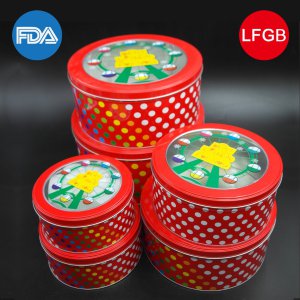 Bright Red Packaging Box/Metal Box/Present Box for Foods (R009-V1)
