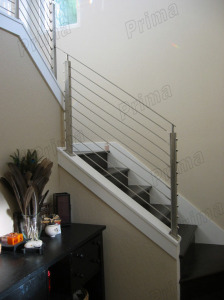 Stainless Steel Wire Balustrade / Steel Cable Railing for Stairs