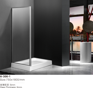 Single Aluminum Temper Glass Shower Door (306)